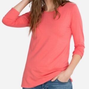 Calme by Johnny Was Coral Cantaloupe Orange Soft Loungewear T-Shirt Sz XL